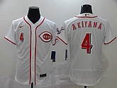 Reds 4 Shogo Akiyama White 2020 Nike Flexbase Jersey,baseball caps,new era cap wholesale,wholesale hats